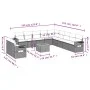 Set de sofás de jardín 12 pzas con cojines ratán sintético gris by , Garden sets - Ref: Foro24-3256977, Price: 802,04 €, Disc...