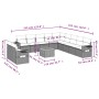 Set de sofás de jardín 12 pzas con cojines ratán sintético gris by , Garden sets - Ref: Foro24-3256977, Price: 826,66 €, Disc...