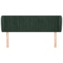 Cabecero de terciopelo verde oscuro 147x23x78/88 cm