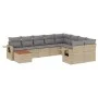 Gartensofa-Set mit 10-teiligen beigen Kissen aus synthetischem Rattan. von , Gartensets - Ref: Foro24-3257060, Preis: 659,35 ...