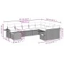 Gartensofa-Set mit 10-teiligen beigen Kissen aus synthetischem Rattan. von , Gartensets - Ref: Foro24-3257060, Preis: 659,35 ...