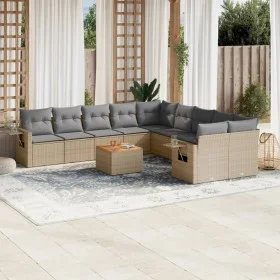 Juego de sofás jardín con cojines beige mezcla 11 pzas ratán PE by , Garden sets - Ref: Foro24-3257088, Price: 681,99 €, Disc...