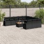 Set de sofás de jardín 12 piezas cojines ratán sintético negro by , Garden sets - Ref: Foro24-3257119, Price: 818,84 €, Disco...