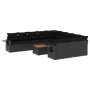 Set de sofás de jardín 12 piezas cojines ratán sintético negro by , Garden sets - Ref: Foro24-3257119, Price: 818,84 €, Disco...