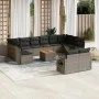 Set sofás de jardín con cojines 13 piezas ratán sintético gris de , Conjuntos de jardín - Ref: Foro24-3257131, Precio: 814,31...