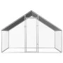 Jaula gallinero de exterior de acero galvanizado 2,75x2x1,92 m de vidaXL, Jaulas y habitáculos para animales pequeños - Ref: ...