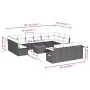 Gartensofagarnitur 14-teilig mit schwarzen Polstern aus synthetischem Rattan. von , Gartensets - Ref: Foro24-3257133, Preis: ...