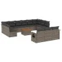 Set de sofás de jardín 14 pzas con cojines ratán sintético gris de , Conjuntos de jardín - Ref: Foro24-3257138, Precio: 864,4...