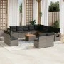 Gartensofa-Set, 14-teilig, mit grauen Polstern aus synthetischem Rattan von , Gartensets - Ref: Foro24-3257152, Preis: 853,18...