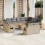 Juego de sofás jardín con cojines beige mezcla 13 pzas ratán PE by , Garden sets - Ref: Foro24-3257165, Price: 966,27 €, Disc...