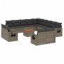 Gartensofa-Set, 14-teilig, mit grauen Polstern aus synthetischem Rattan von , Gartensets - Ref: Foro24-3257173, Preis: 982,75...