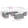 Gartensofagarnitur 14-teilig mit Kissen aus synthetischem Rattan in Beige. von , Gartensets - Ref: Foro24-3257171, Preis: 1,0...