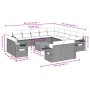 Set sofás de jardín 14 pzas con cojines ratán sintético beige by , Garden sets - Ref: Foro24-3257171, Price: 1,00 €, Discount: %