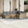 Juego de sofás jardín con cojines beige mezcla 11 pzas ratán PE by , Garden sets - Ref: Foro24-3257186, Price: 710,17 €, Disc...