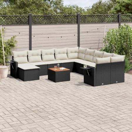 Set mit 14 Gartensofas mit schwarzen Kissen aus synthetischem Rattan von , Gartensets - Ref: Foro24-3257190, Preis: 723,59 €,...