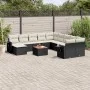 Garden furniture set, 14 pieces with black synthetic rattan cushions. by , Garden sets - Ref: Foro24-3257190, Price: 723,59 €...