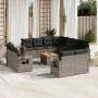Gartensofagarnitur 12-teilig mit grauen Polstern aus synthetischem Rattan. von , Gartensets - Ref: Foro24-3257159, Preis: 847...