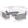 Gartensofagarnitur 12-teilig mit grauen Polstern aus synthetischem Rattan. von , Gartensets - Ref: Foro24-3257159, Preis: 864...