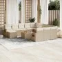 Set sofás de jardín con cojines 13 pzas ratán sintético beige by , Garden sets - Ref: Foro24-3257199, Price: 927,91 €, Discou...