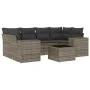 Set de sofás de jardín 7 piezas con cojines ratán PE gris by , Garden sets - Ref: Foro24-3254657, Price: 460,63 €, Discount: %