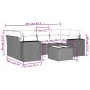 7-teiliges Gartensofa-Set mit grauen PE-Rattan-Kissen. von , Gartensets - Ref: Foro24-3254657, Preis: 459,44 €, Rabatt: %