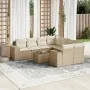Set de sofás de jardín 9 pzas con cojines ratán sintético beige de , Conjuntos de jardín - Ref: Foro24-3254695, Precio: 666,0...