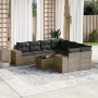 Gartenmöbel-Set 9-teilig mit grauen Polstern aus synthetischem Rattan von , Gartensets - Ref: Foro24-3254697, Preis: 576,79 €...