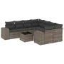 Gartenmöbel-Set 9-teilig mit grauen Polstern aus synthetischem Rattan von , Gartensets - Ref: Foro24-3254697, Preis: 568,59 €...