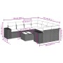 Gartenmöbel-Set 9-teilig mit grauen Polstern aus synthetischem Rattan von , Gartensets - Ref: Foro24-3254697, Preis: 576,79 €...