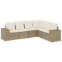 Juego de sofás jardín con cojines 6 pzas ratán sintético beige by , Garden sets - Ref: Foro24-3254945, Price: 473,64 €, Disco...