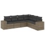Gartenmöbel-Set, 6-teilig, mit grauen Polstern aus synthetischem Rattan. von , Gartensets - Ref: Foro24-3254947, Preis: 400,3...