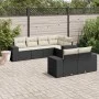 Garten-Essgruppe 7-teilig mit schwarzen Polstern aus synthetischem Rattan von , Gartensets - Ref: Foro24-3255143, Preis: 519,...