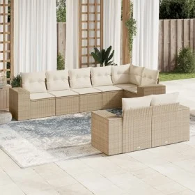 Gartensofagarnitur mit beigen Kissen, 8-teilig, aus PE-Rattan. von , Gartensets - Ref: Foro24-3255155, Preis: 670,15 €, Rabat...