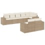 Juego de sofás de jardín con cojines beige 8 pzas ratán PE by , Garden sets - Ref: Foro24-3255155, Price: 634,61 €, Discount: %