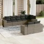 Set de sofás de jardín 8 pzas y cojines ratán sintético gris de , Conjuntos de jardín - Ref: Foro24-3255157, Precio: 567,05 €...