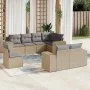 Juego de sofás de jardín con cojines beige 8 pzas ratán PE by , Garden sets - Ref: Foro24-3255176, Price: 619,40 €, Discount: %