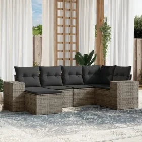 Gartenmöbel-Set, 6-teilig, mit grauen Polstern aus synthetischem Rattan. von , Gartensets - Ref: Foro24-3255197, Preis: 393,0...