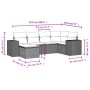 Set de muebles de jardín 6 pzas y cojines ratán sintético gris by , Garden sets - Ref: Foro24-3255197, Price: 392,31 €, Disco...