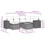 Set de sofás de jardín 7 piezas con cojines ratán PE gris by , Garden sets - Ref: Foro24-3255207, Price: 444,86 €, Discount: %