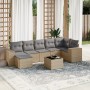 Juego de sofás de jardín con cojines beige 8 pzas ratán PE by , Garden sets - Ref: Foro24-3255226, Price: 521,97 €, Discount: %