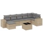 Juego de sofás de jardín con cojines beige 8 pzas ratán PE by , Garden sets - Ref: Foro24-3255226, Price: 521,97 €, Discount: %