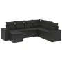 Garten-Essgruppe 7-teilig mit schwarzen Polstern aus synthetischem Rattan von , Gartensets - Ref: Foro24-3255232, Preis: 460,...