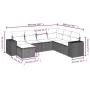 Set de comedor de jardín 7 pzas y cojines ratán sintético negro by , Garden sets - Ref: Foro24-3255232, Price: 477,54 €, Disc...