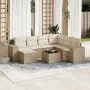 Gartensofagarnitur mit beigen Kissen, 8-teilig, aus PE-Rattan. von , Gartensets - Ref: Foro24-3255245, Preis: 567,36 €, Rabat...