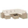 Juego de sofás de jardín con cojines beige 8 pzas ratán PE by , Garden sets - Ref: Foro24-3255245, Price: 547,31 €, Discount: %