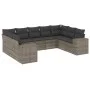 Set de muebles de jardín 9 pzas y cojines ratán sintético gris de , Conjuntos de jardín - Ref: Foro24-3255337, Precio: 574,45...
