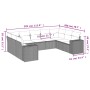 Gartenmöbel-Set 9-teilig mit grauen Polstern aus synthetischem Rattan von , Gartensets - Ref: Foro24-3255337, Preis: 582,89 €...