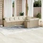 Set de sofás de jardín 9 pzas con cojines ratán sintético beige by , Garden sets - Ref: Foro24-3255375, Price: 675,57 €, Disc...