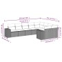 Set de sofás de jardín 9 pzas con cojines ratán sintético beige by , Garden sets - Ref: Foro24-3255375, Price: 689,99 €, Disc...