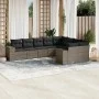 Gartenmöbel-Set 9-teilig mit grauen Polstern aus synthetischem Rattan von , Gartensets - Ref: Foro24-3255377, Preis: 574,58 €...